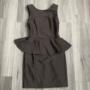 Top shop black peplum dress